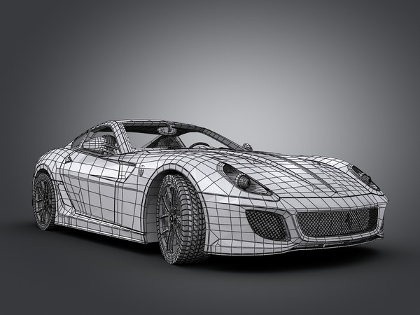 ferrari car 3d model - Ferrari 599 GTO by Swan3DStudios